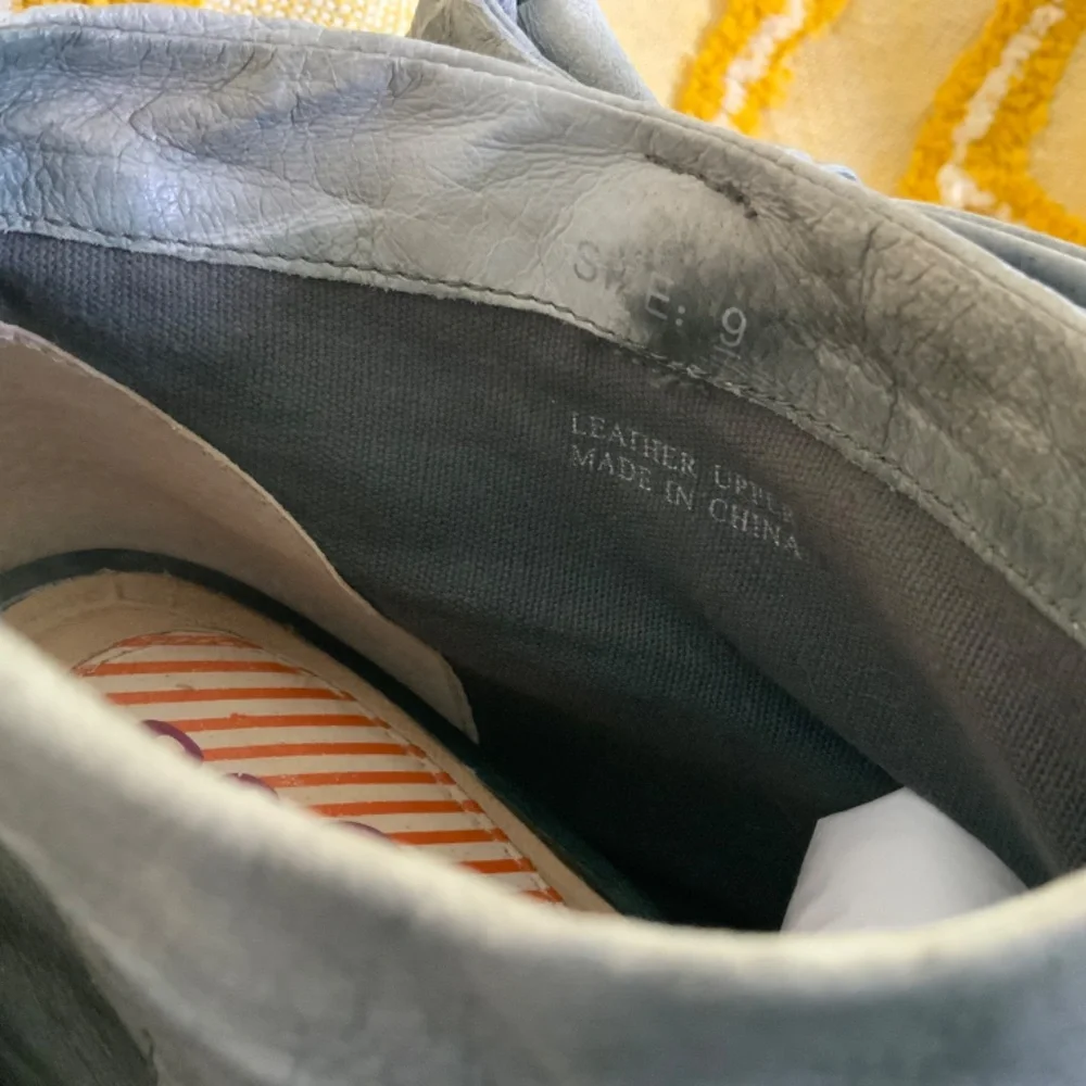 80% 20 Grey Tie Dye Leather Peep Toe Wedge Heel SIZE 9 - Picture 5 of 11